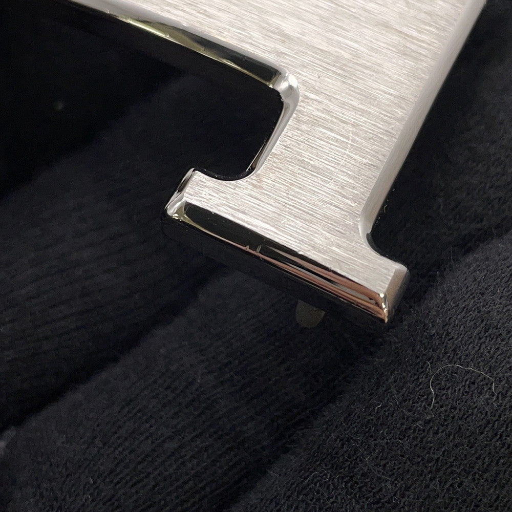 HERMES Constance Belt Size 90 Black/Gold Box Calf Leather Togo Leather