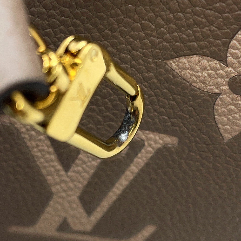 LOUIS VUITTON Nano Noe Tourterelle claimM46291 Bicolor Monogram Empreinte Leather