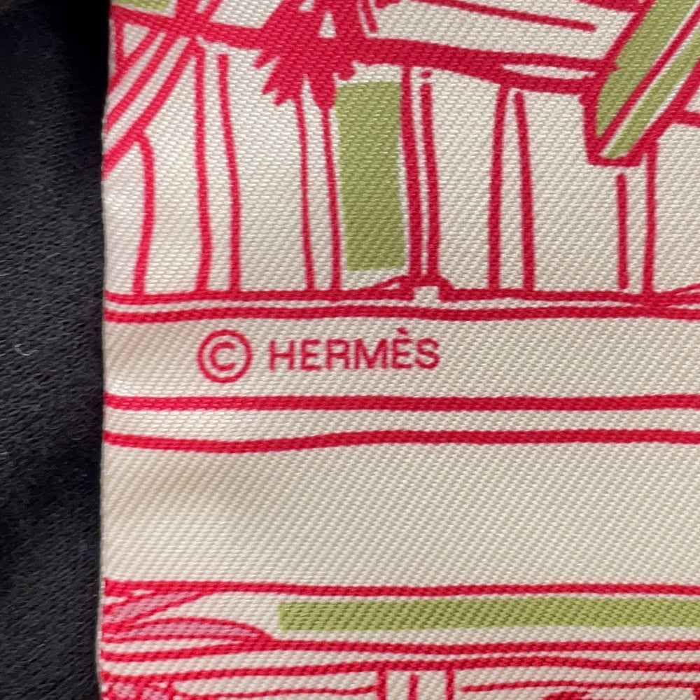 HERMES Twilly RAYURES D'ETE Rayures D'ETE Rose/Blue/Vert Silk100%