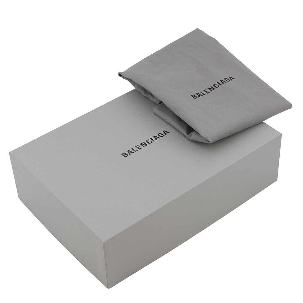 BALENCIAGA Crash Chain Tote Bag Silver742942 Leather Size Small