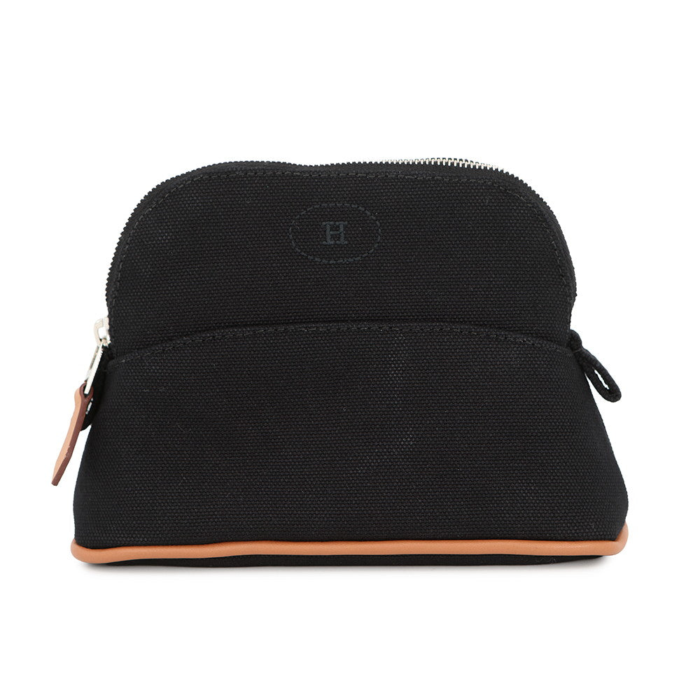 HERMES Bolide Pouch Black Canvas Size Mini mini