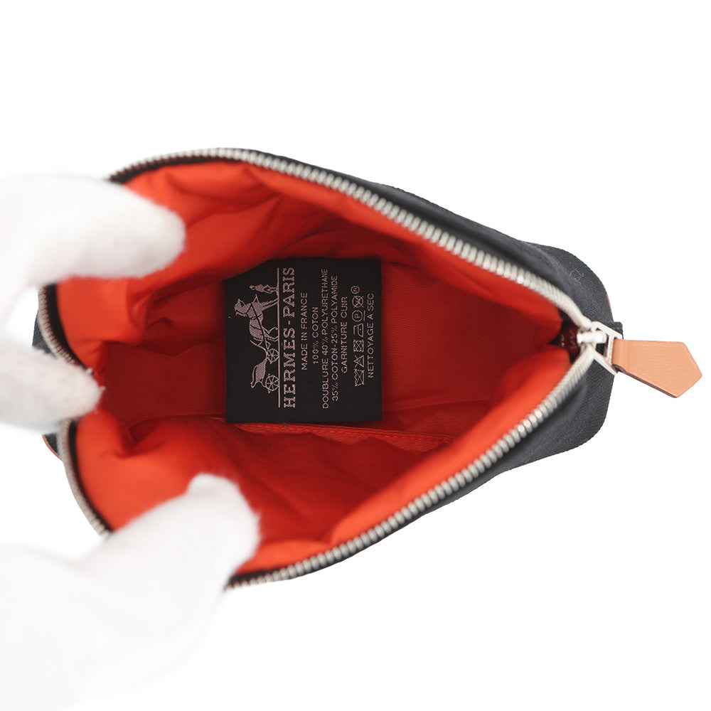 HERMES Bolide Pouch Black Canvas Size Mini mini