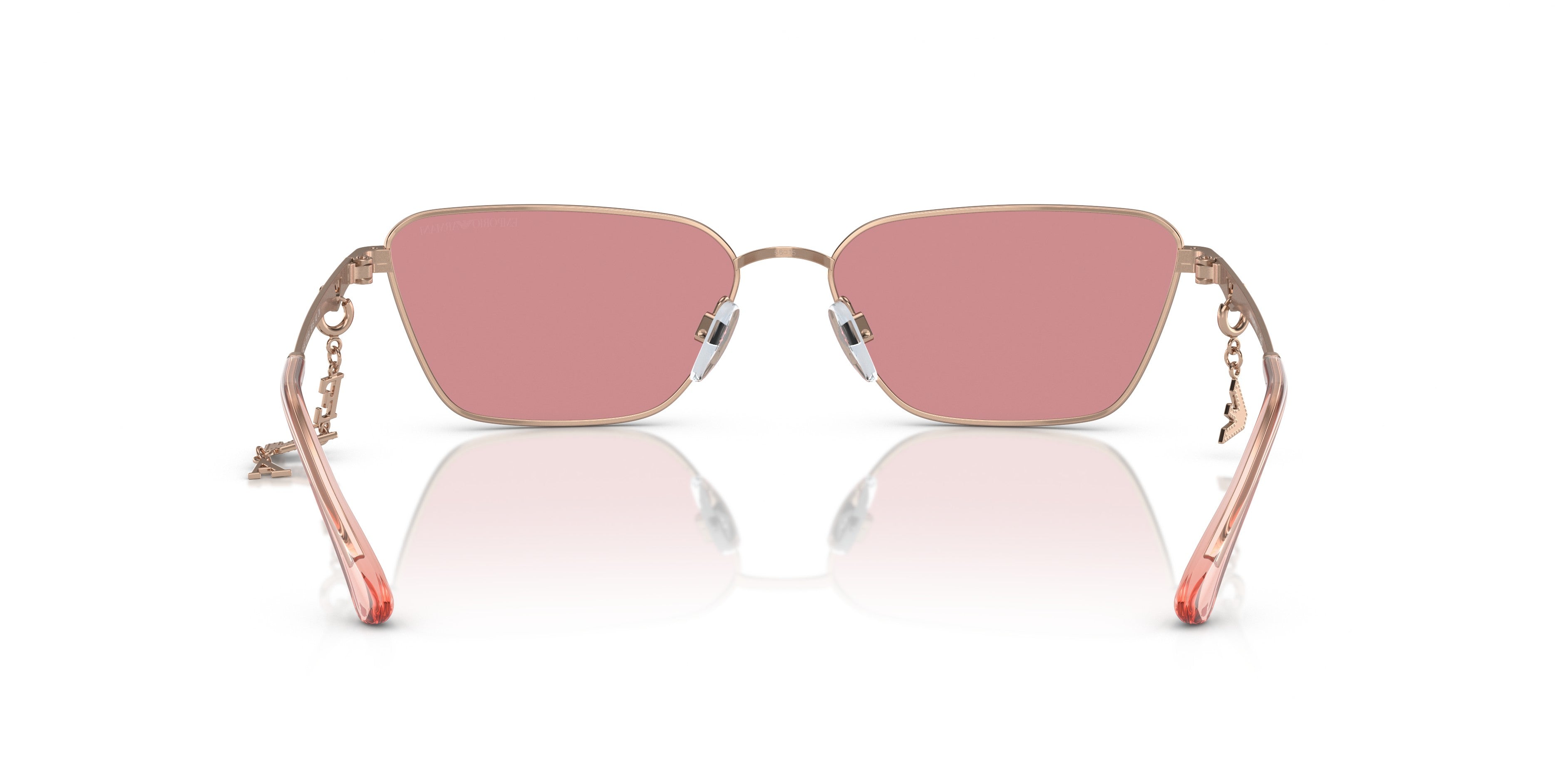Emporio Armani 0EA2141 301184 Shiny Rose Gold Pillow Sunglasses
