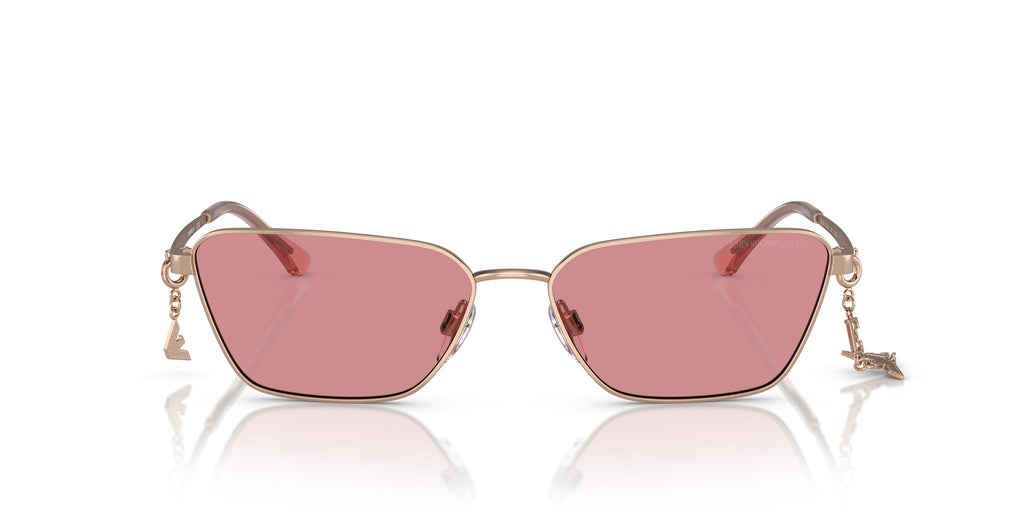 Emporio Armani 0EA2141 301184 Shiny Rose Gold Pillow Sunglasses
