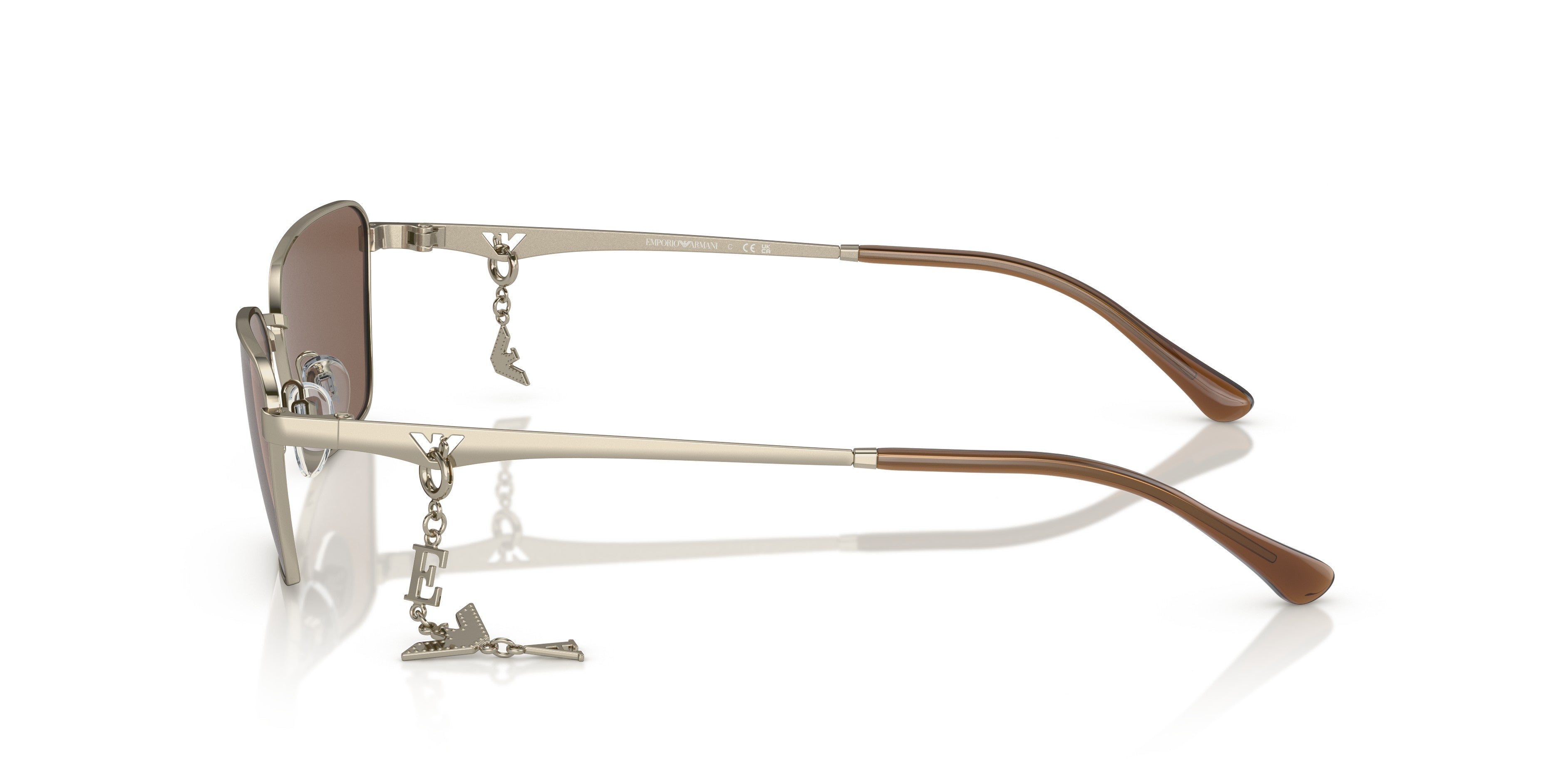 Emporio Armani 0EA2141 301373 Shiny pale gold Pillow Sunglasses