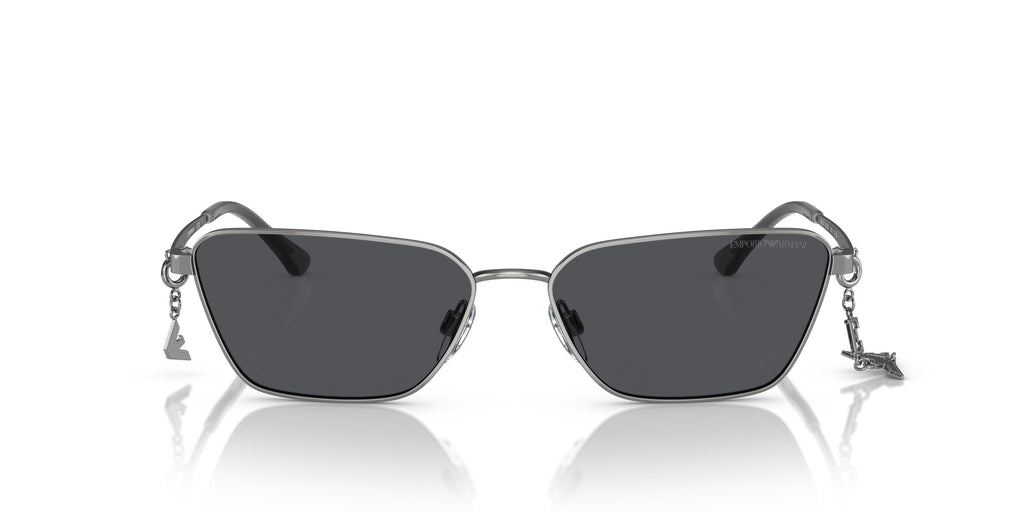 Emporio Armani 0EA2141 301087 Shiny gunmetal Pillow Sunglasses