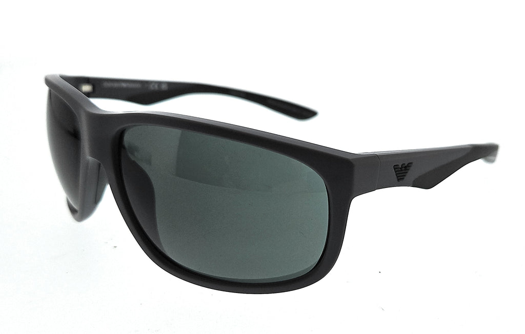 Emporio Armani 0EA4199U 506071 Matte Gray/Green Square Sunglasses