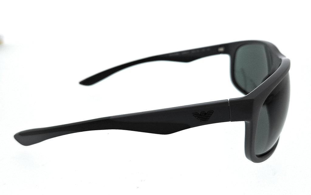 Emporio Armani 0EA4199U 506071 Matte Gray/Green Square Sunglasses