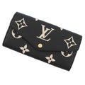 LOUIS VUITTON Portefeuille Sarah Noir/BeigeM80496 Bicolor Monogram Empreinte Leather