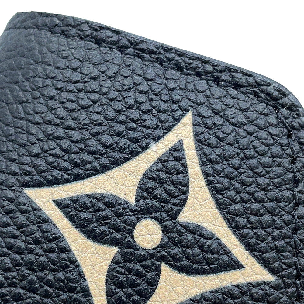 LOUIS VUITTON Portefeuille Sarah Noir/BeigeM80496 Bicolor Monogram Empreinte Leather