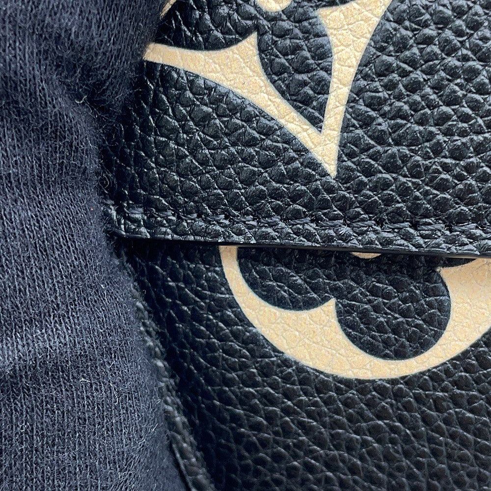 LOUIS VUITTON Portefeuille Sarah Noir/BeigeM80496 Bicolor Monogram Empreinte Leather