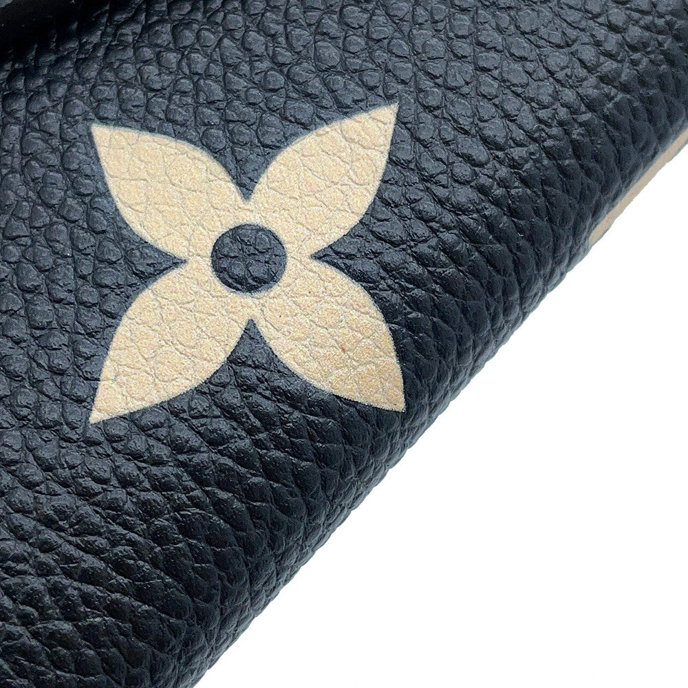 LOUIS VUITTON Portefeuille Sarah Noir/BeigeM80496 Bicolor Monogram Empreinte Leather