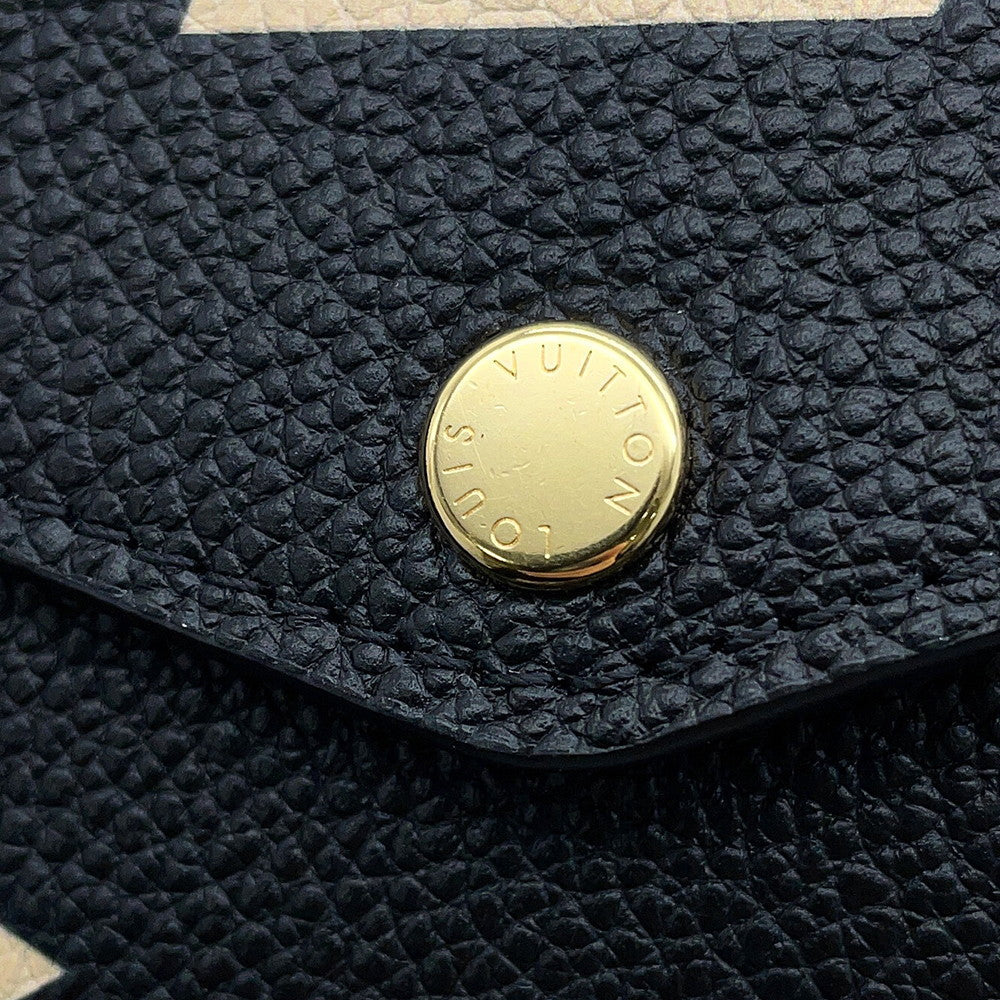 LOUIS VUITTON Portefeuille Sarah Noir/BeigeM80496 Bicolor Monogram Empreinte Leather