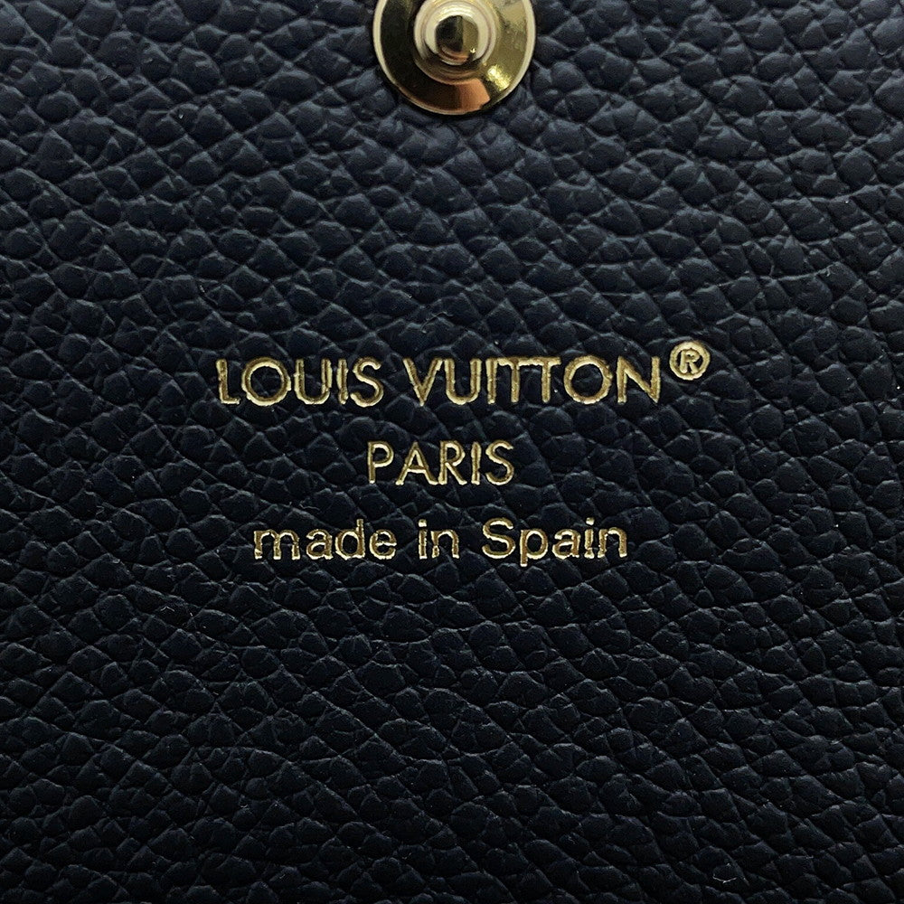 LOUIS VUITTON Portefeuille Sarah Noir/BeigeM80496 Bicolor Monogram Empreinte Leather