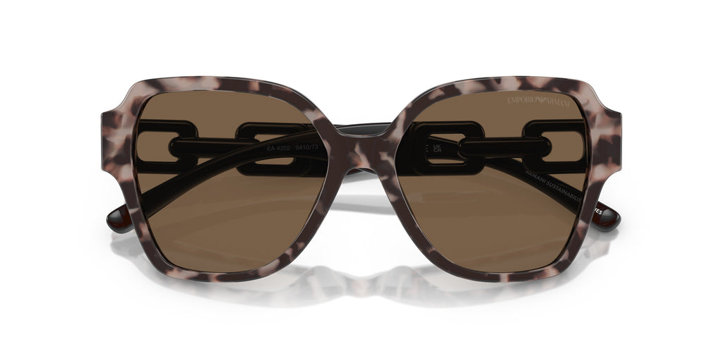 Emporio Armani 0EA4202 541073 Shiny pink havana Square Sunglasses