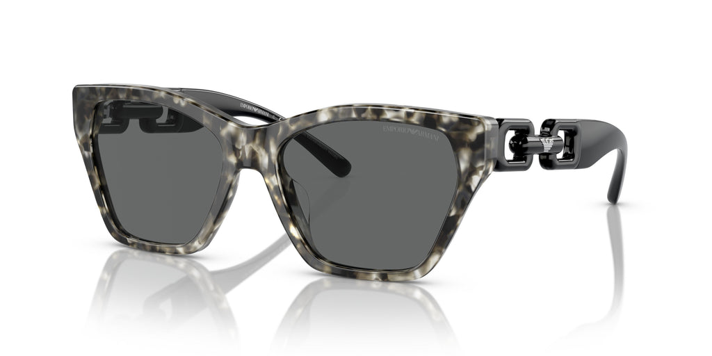 Emporio Armani 0EA4203U 567887 Shiny grey havana Cateye Sunglasses