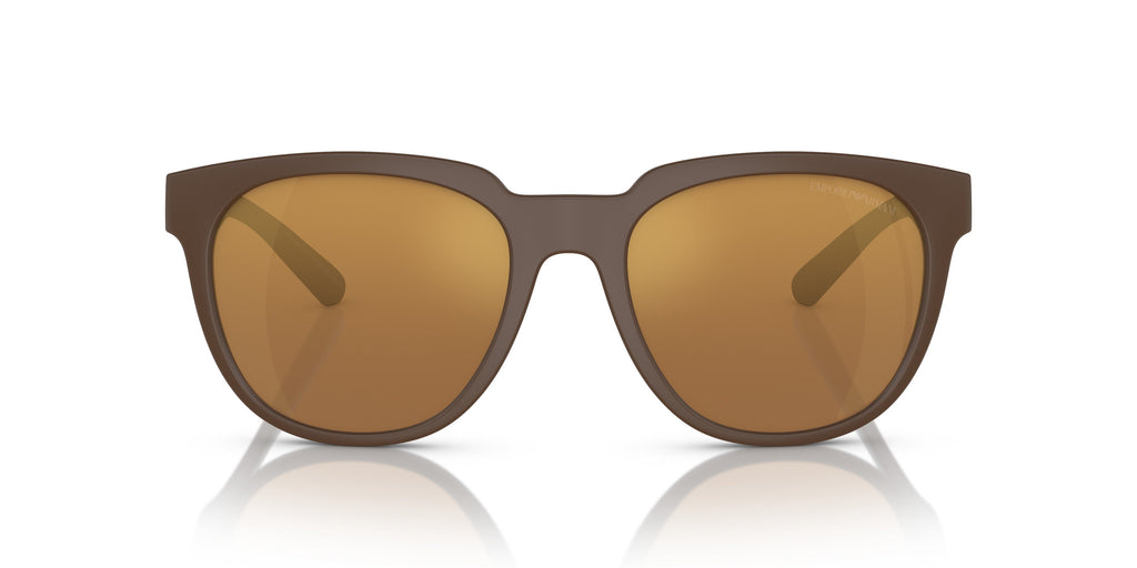 Emporio Armani 0EA4205 52606H Matte brown Square Sunglasses