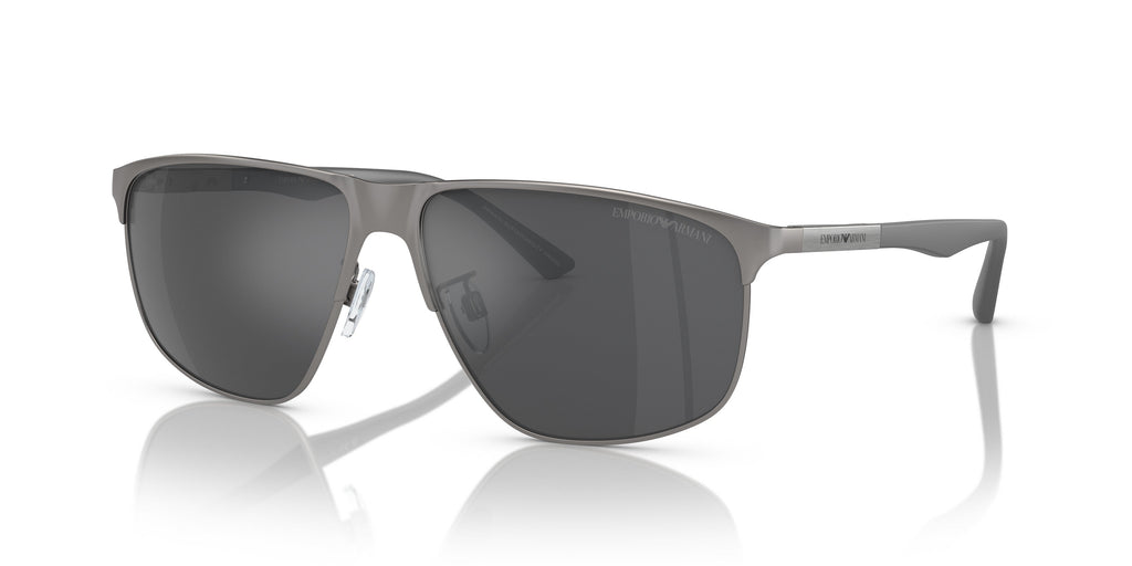 Emporio Armani 0EA2094 30036G Matte gunmeta Rectangular Sunglasses