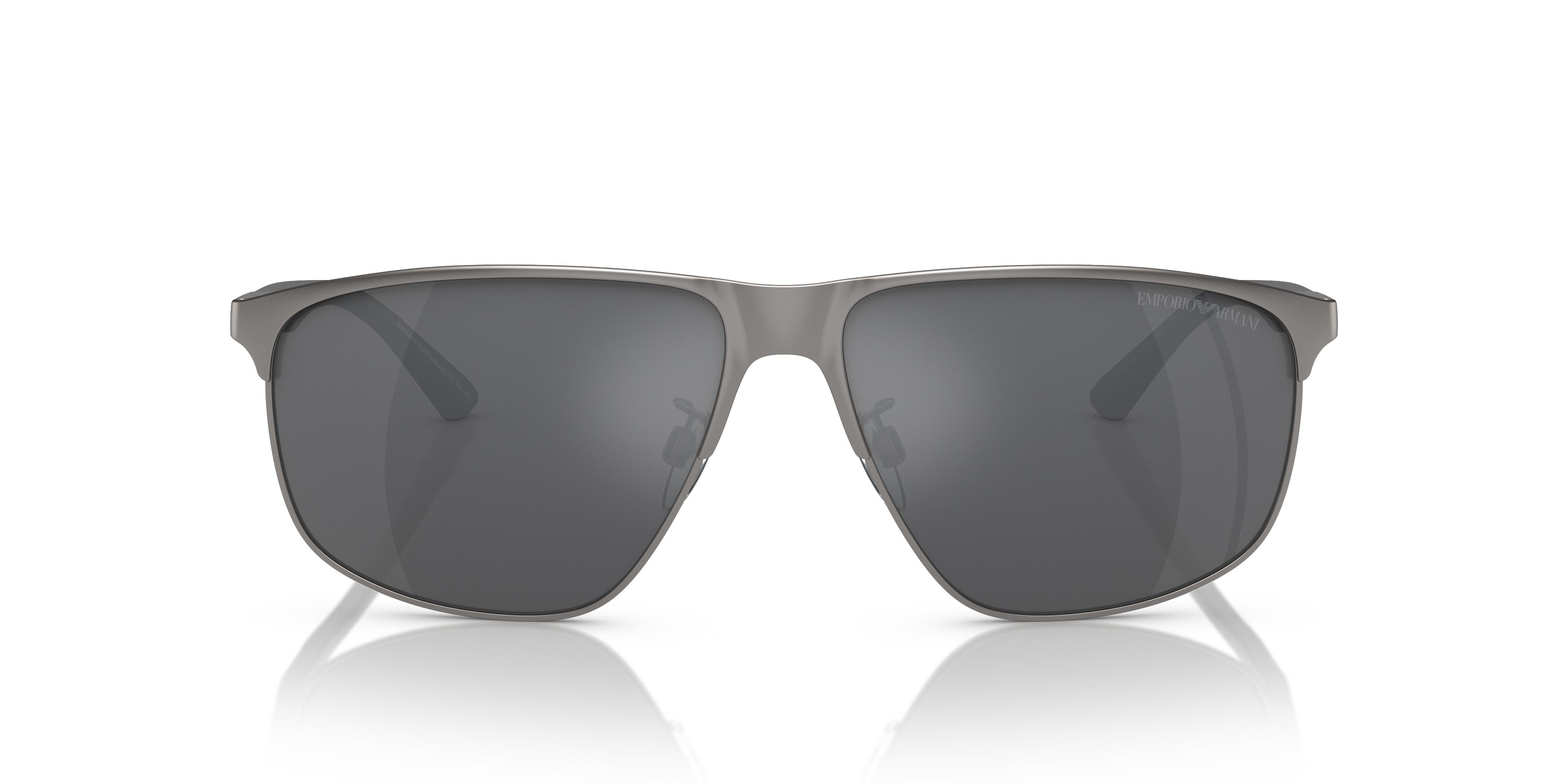 Emporio Armani 0EA2094 30036G Matte gunmeta Rectangular Sunglasses