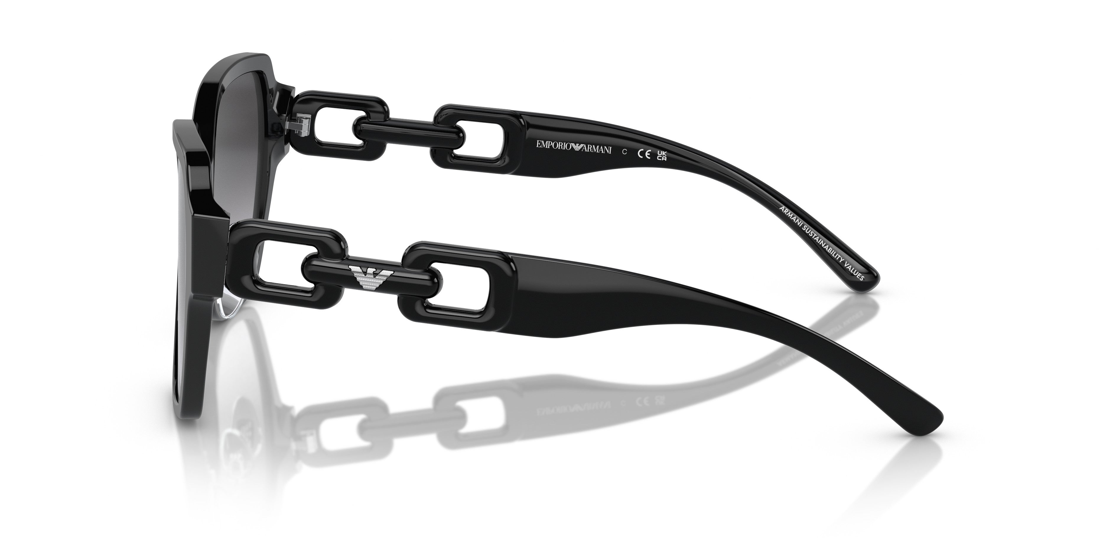 Emporio Armani 0EA4202F 50178G Shiny black Square Sunglasses