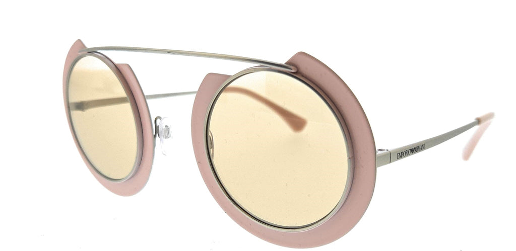 Emporio Armani 0EA2104 332773 Matte silver & pink Round Sunglasses