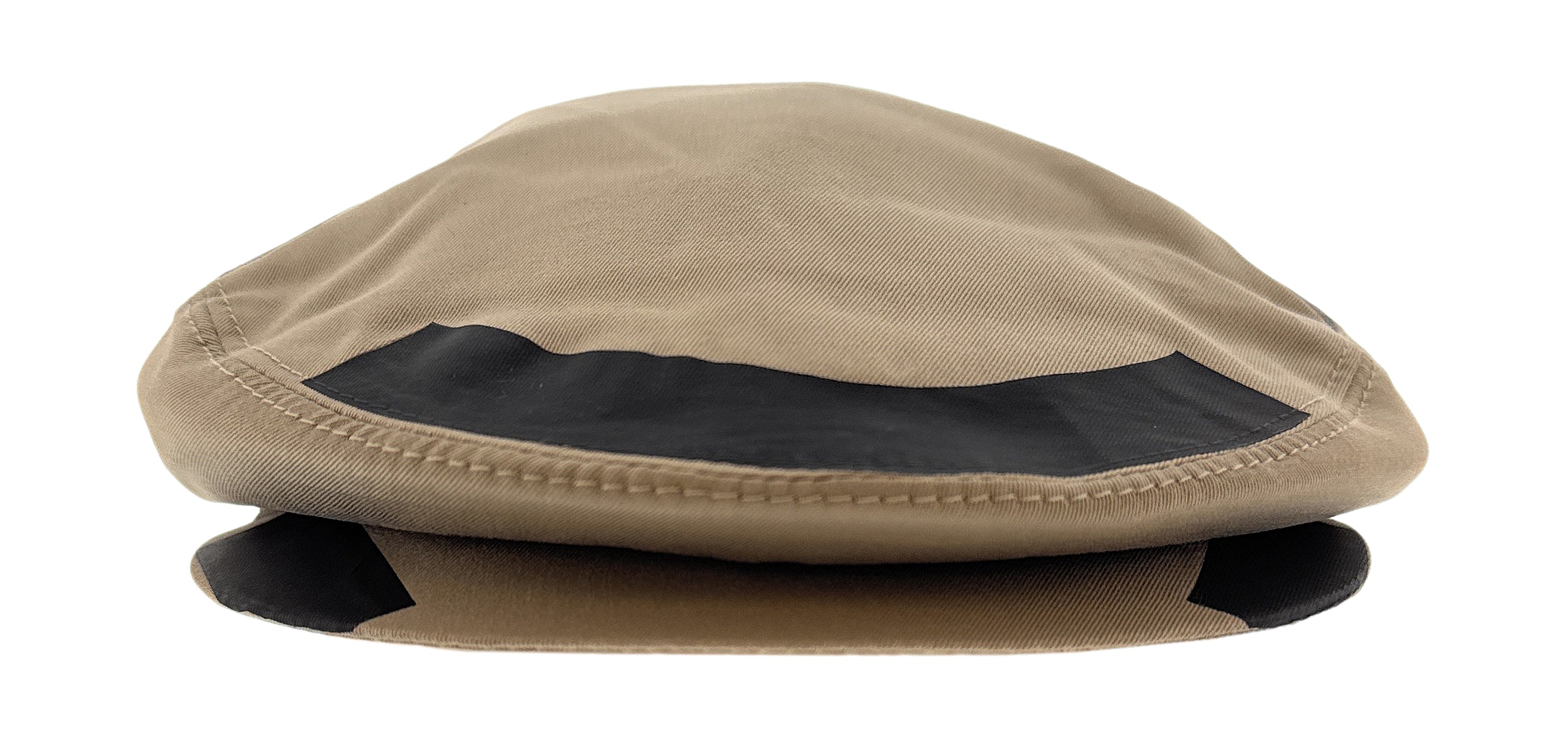 Dolce & Gabbana Beige/Black  Solid Signature Modern  Flat Cap-ayered Brim with Sleek Edge