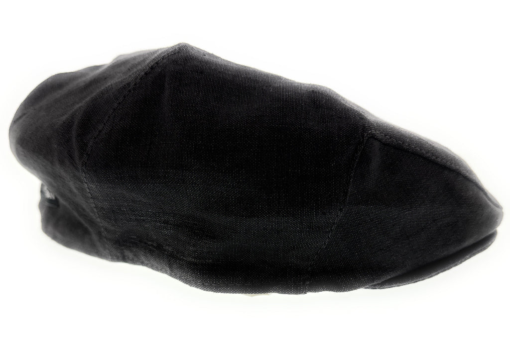 Dolce & Gabbana Men’s Black Pure Linen  Flat Cap