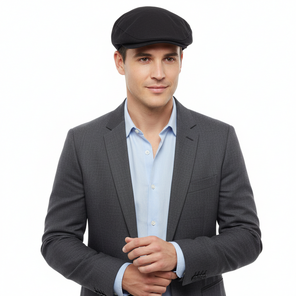 Dolce & Gabbana Men’s Black Pure Linen  Flat Cap