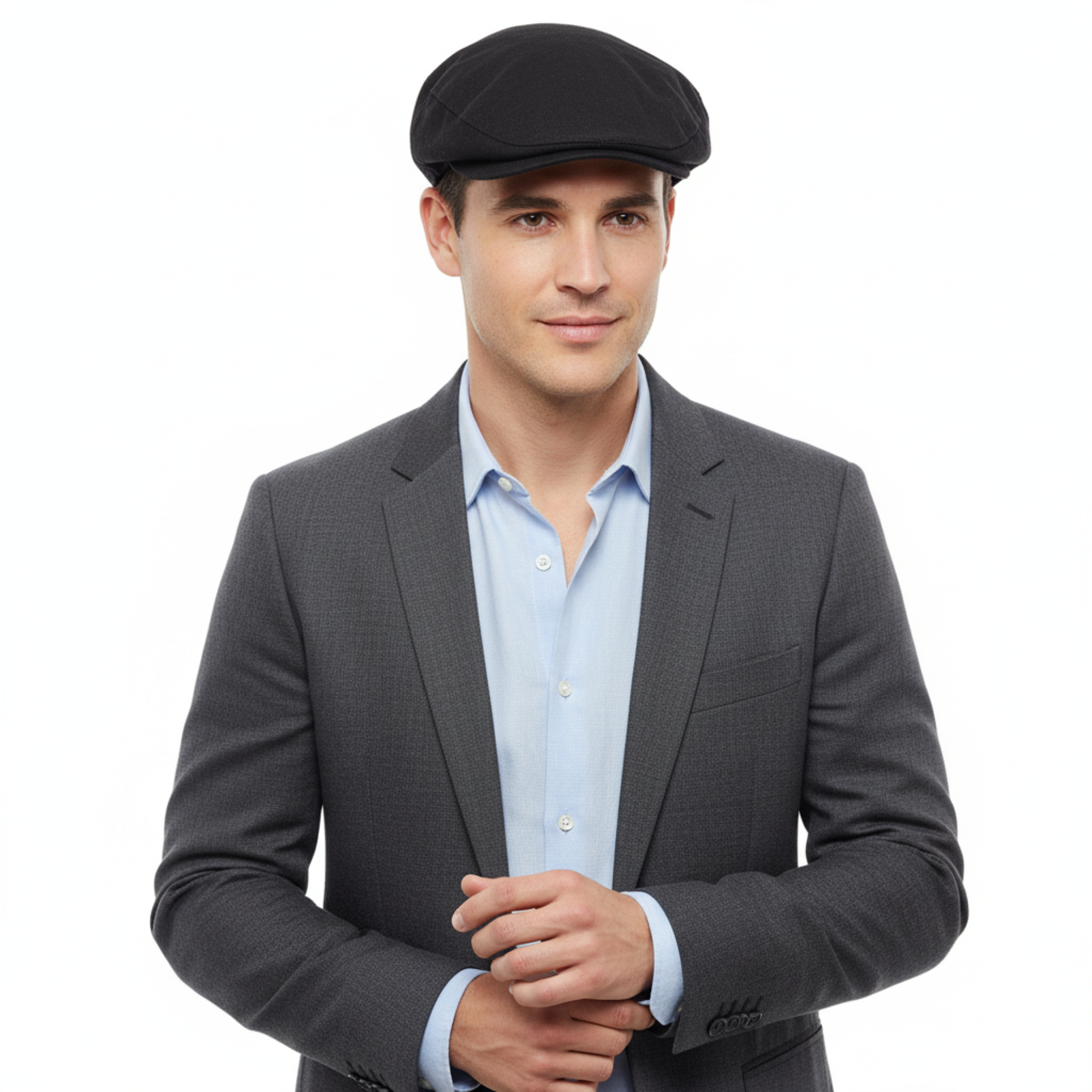 Dolce & Gabbana Men’s Black Pure Linen  Flat Cap
