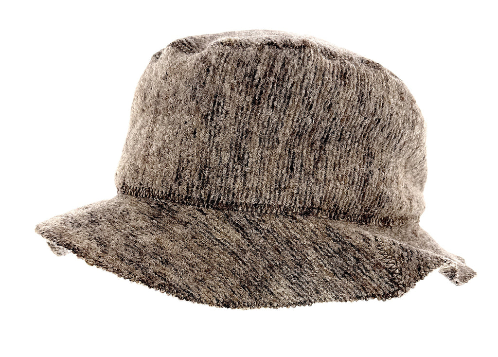 Dolce & Gabbana Lt Grey  Virgin Wool Textured Bucket Hat - Winter Hat-