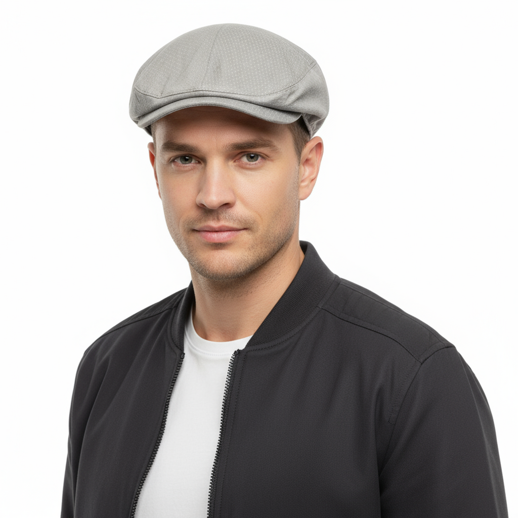 Dolce & Gabbana  Light Grey Dot Pin Flat  Cap-One Size