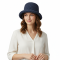 Dolce & Gabbana  Blue Woven Straw Bucket Hat - Chic Summer Beach Hat-S