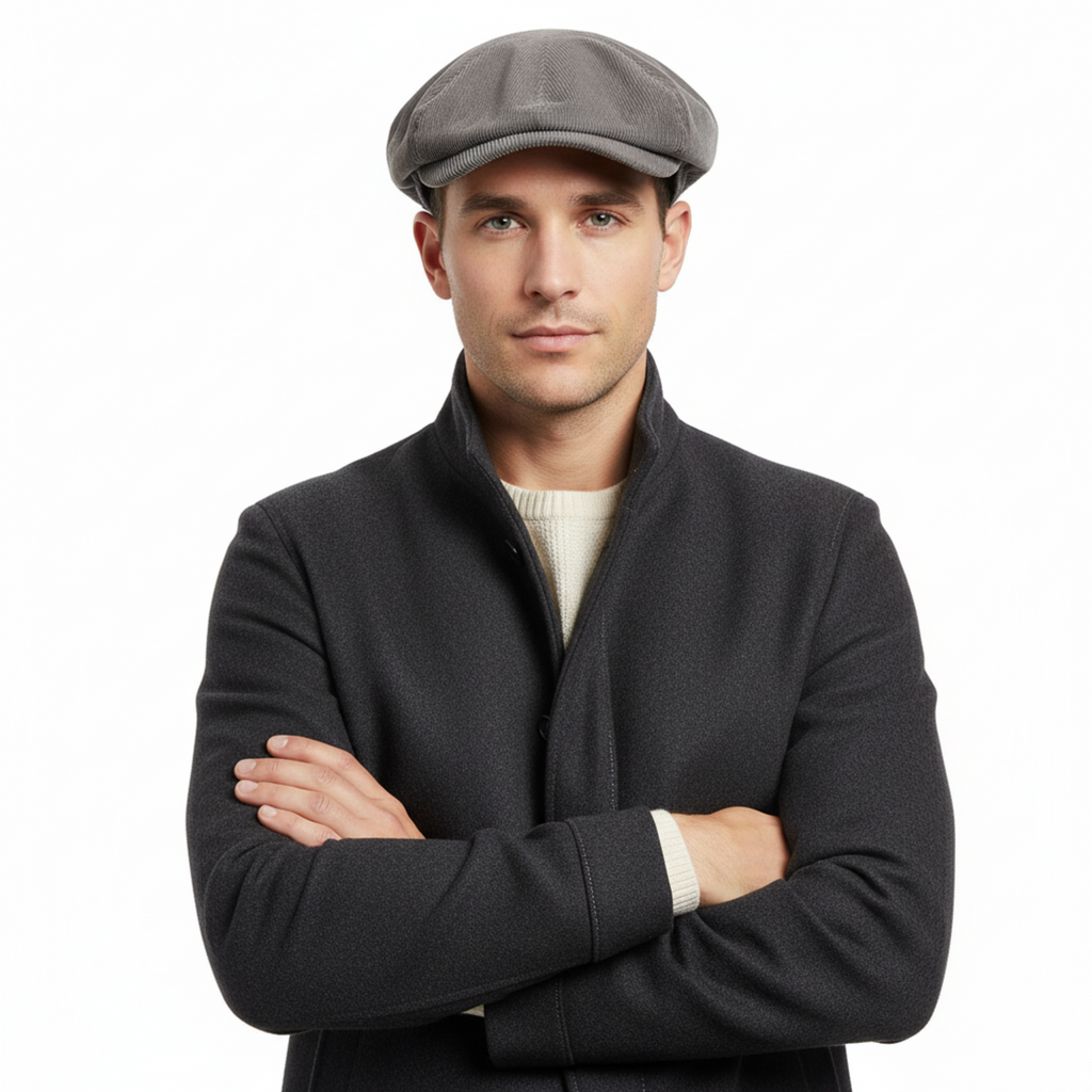 Dolce & Gabbana  Light Grey  Cotton Textured Vintage Flat Cap-