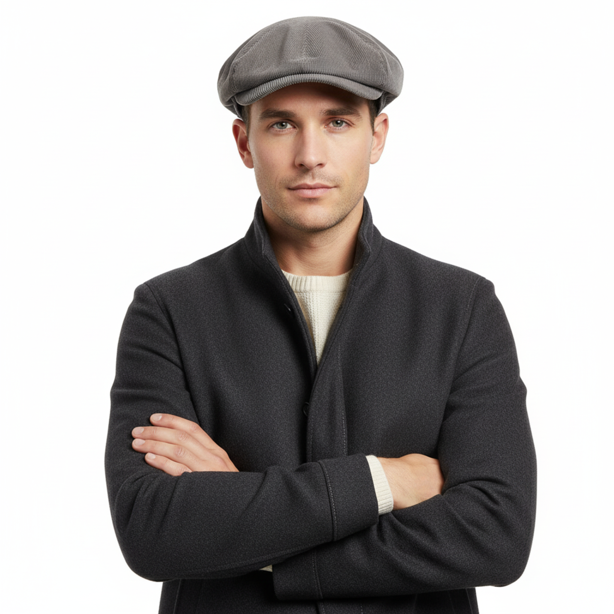 Dolce & Gabbana  Light Grey  Cotton Textured Vintage Flat Cap-