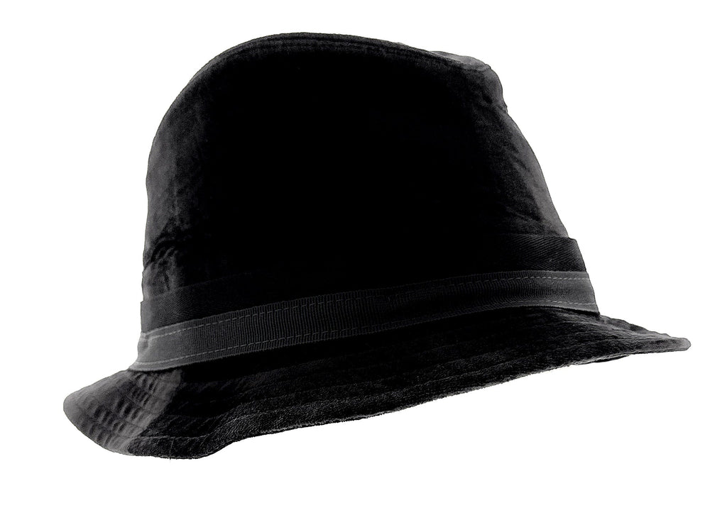 Dolce & Gabbana Classic Black Velvet Bucket Hat with Ribbon Accent  Cotton-57