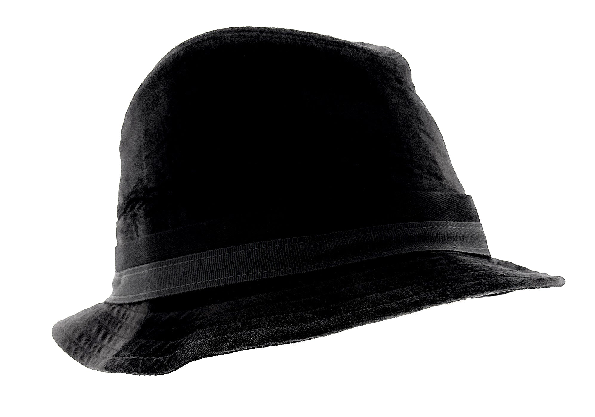 Dolce & Gabbana Classic Black Velvet Bucket Hat with Ribbon Accent  Cotton-57