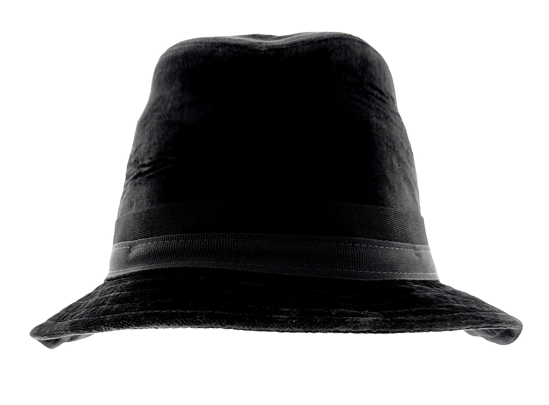 Dolce & Gabbana Classic Black Velvet Bucket Hat with Ribbon Accent  Cotton-57