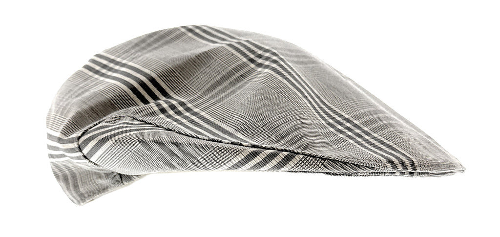 Dolce & Gabbana Men’s Light Grey Large Plaid Flat Cap -Adult L