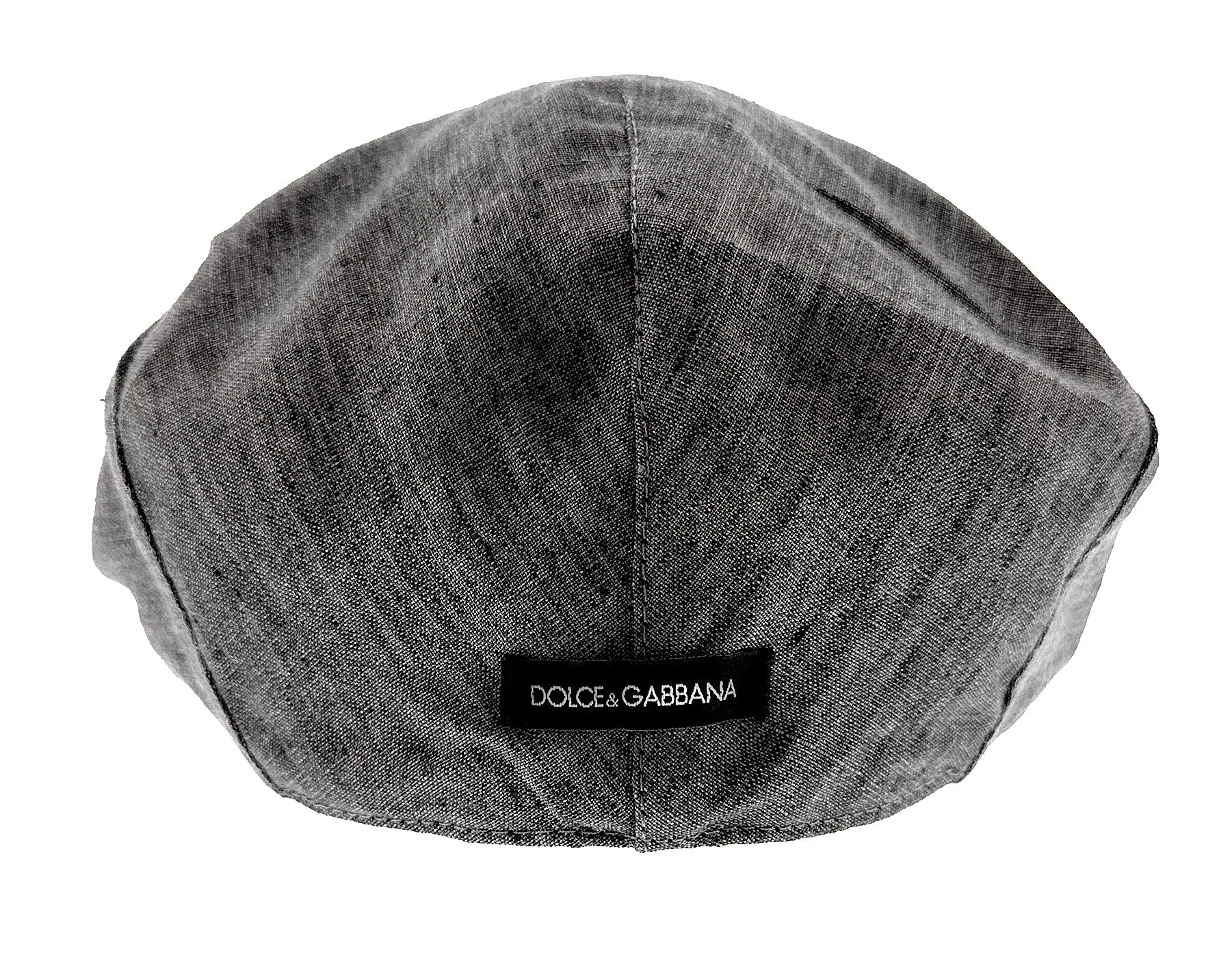 Dolce & Gabbana Dark Grey Light Linen Flat Cap-58