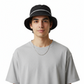 Dolce & Gabbana Men’s Black Pure Cotton Bucket Hat with Bow Band-Adult M