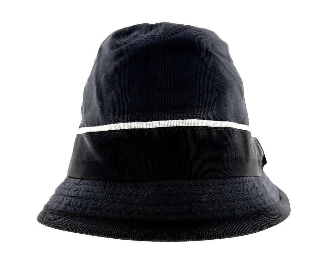 Dolce & Gabbana Men’s Grey Pure Cotton Bucket Hat with Bow Band-Adult M