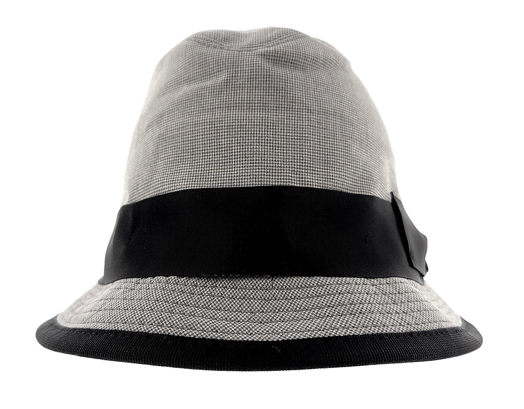Dolce & Gabbana Men’s Light Grey Pure Cotton Bucket Hat with Bow Band