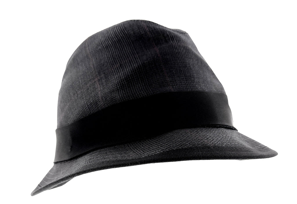 Dolce & Gabbana Men’s Grey Pure Cotton Plaid Bucket Hat with Bow Band-Adult M