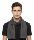 Lanvin Gray Luxurious Modern 100% Cashmere Scarf