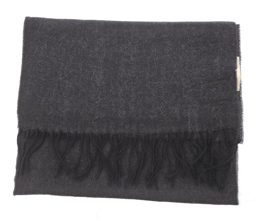 Lanvin Black Luxurious Modern 100% Wool Scarf