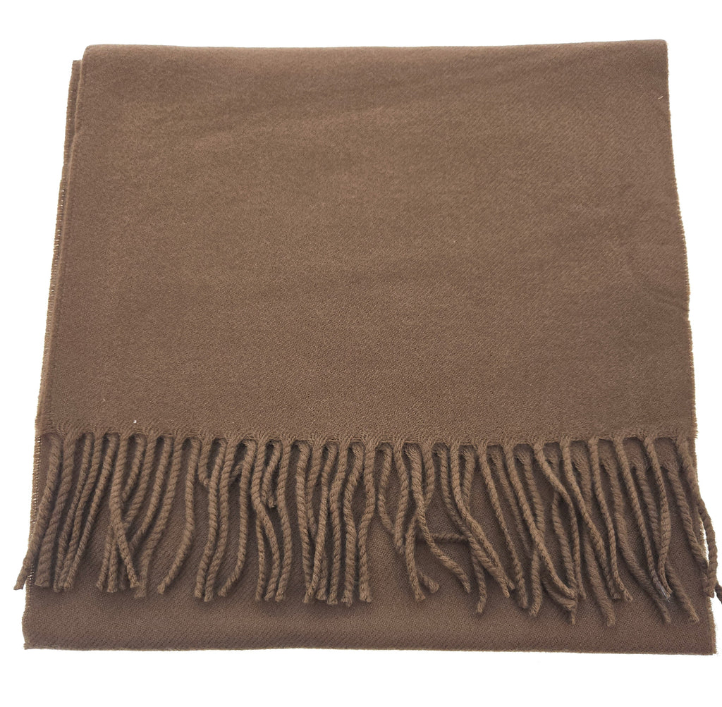 Lanvin Brown Luxurious Modern 100% Wool Scarf
