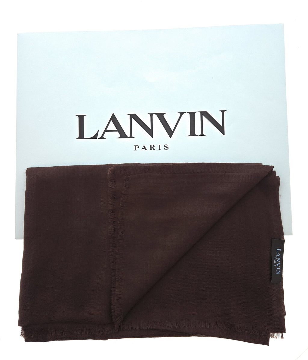 Lanvin 100% Cashmere Scarf – Classic Camel Wrap, Ultra-Soft Luxury