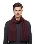 Lanvin Soft Luxurious 100% Wool Red Fringe Scarf