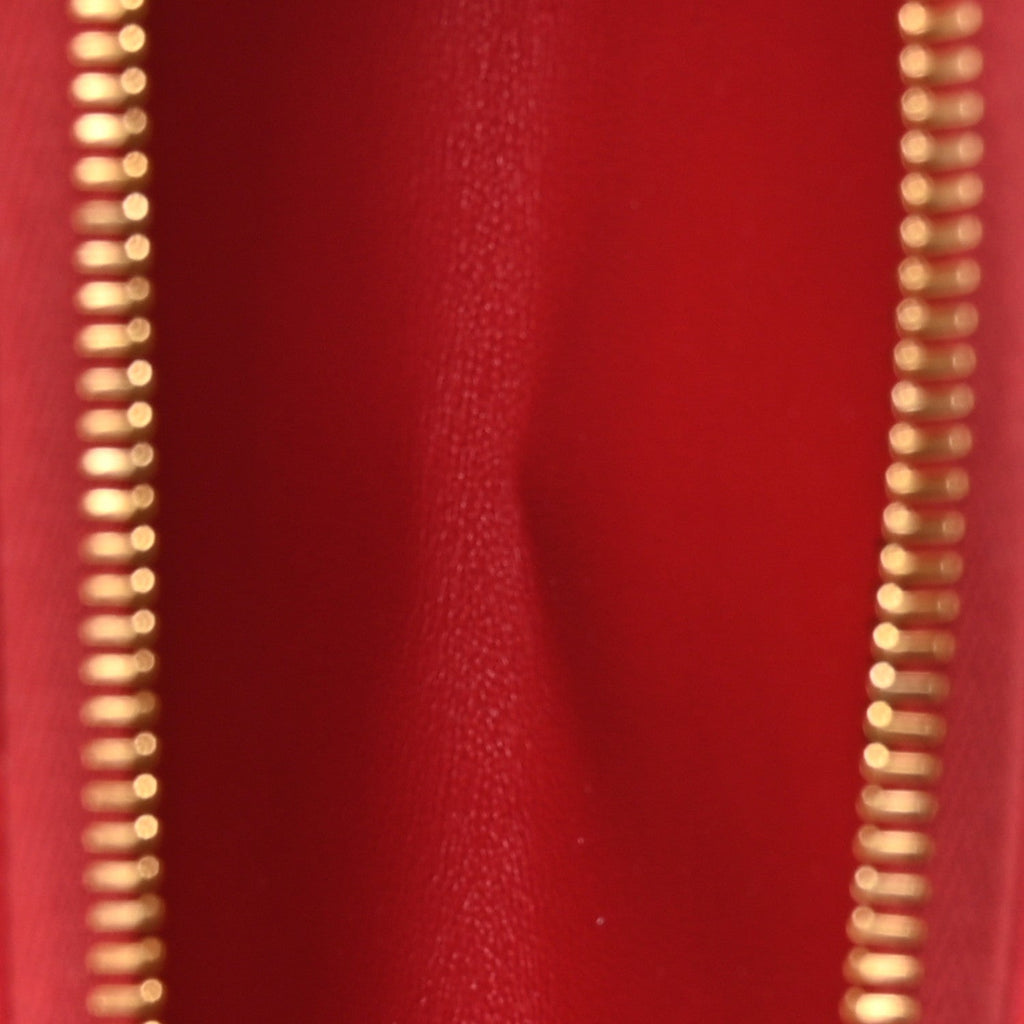 Nappa Matelasse Clutch With Strap Red