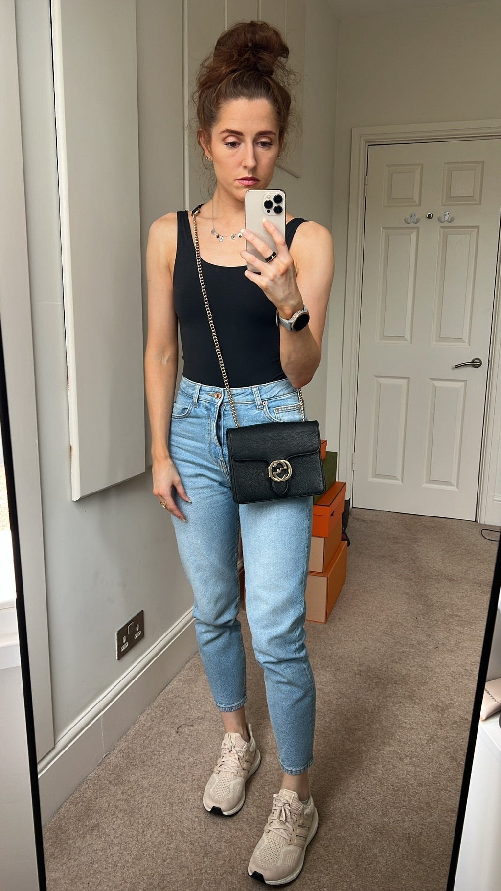 Gucci Interlocking GG Black Small Shoulder Bag